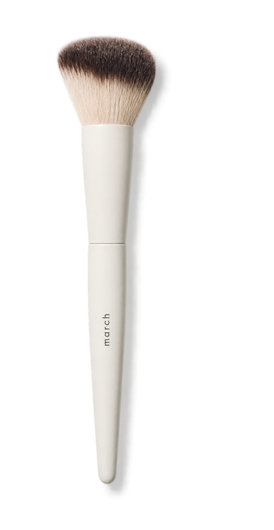 Angled cheek brush