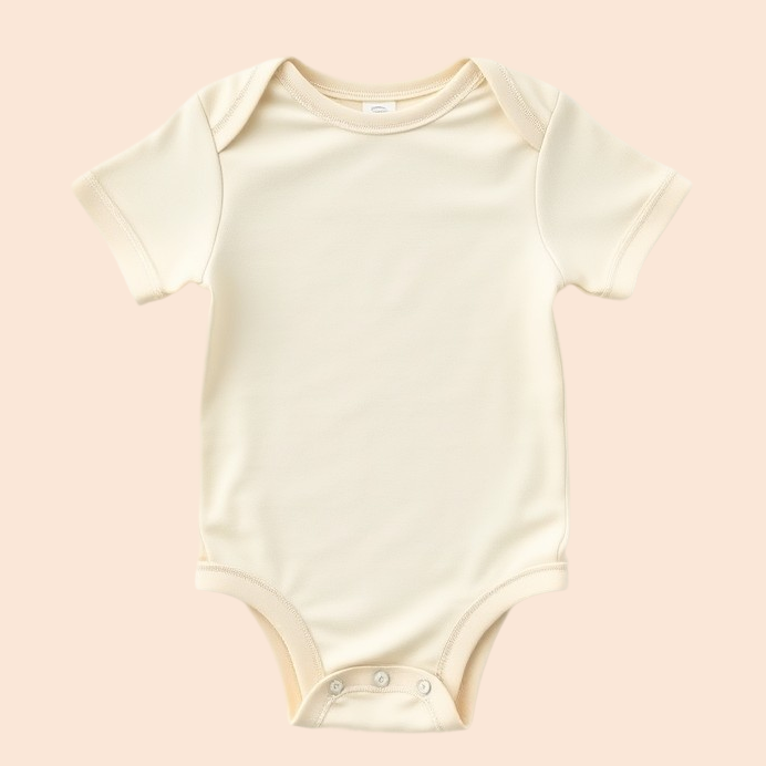 Cream Short Sleeve Bodysuit