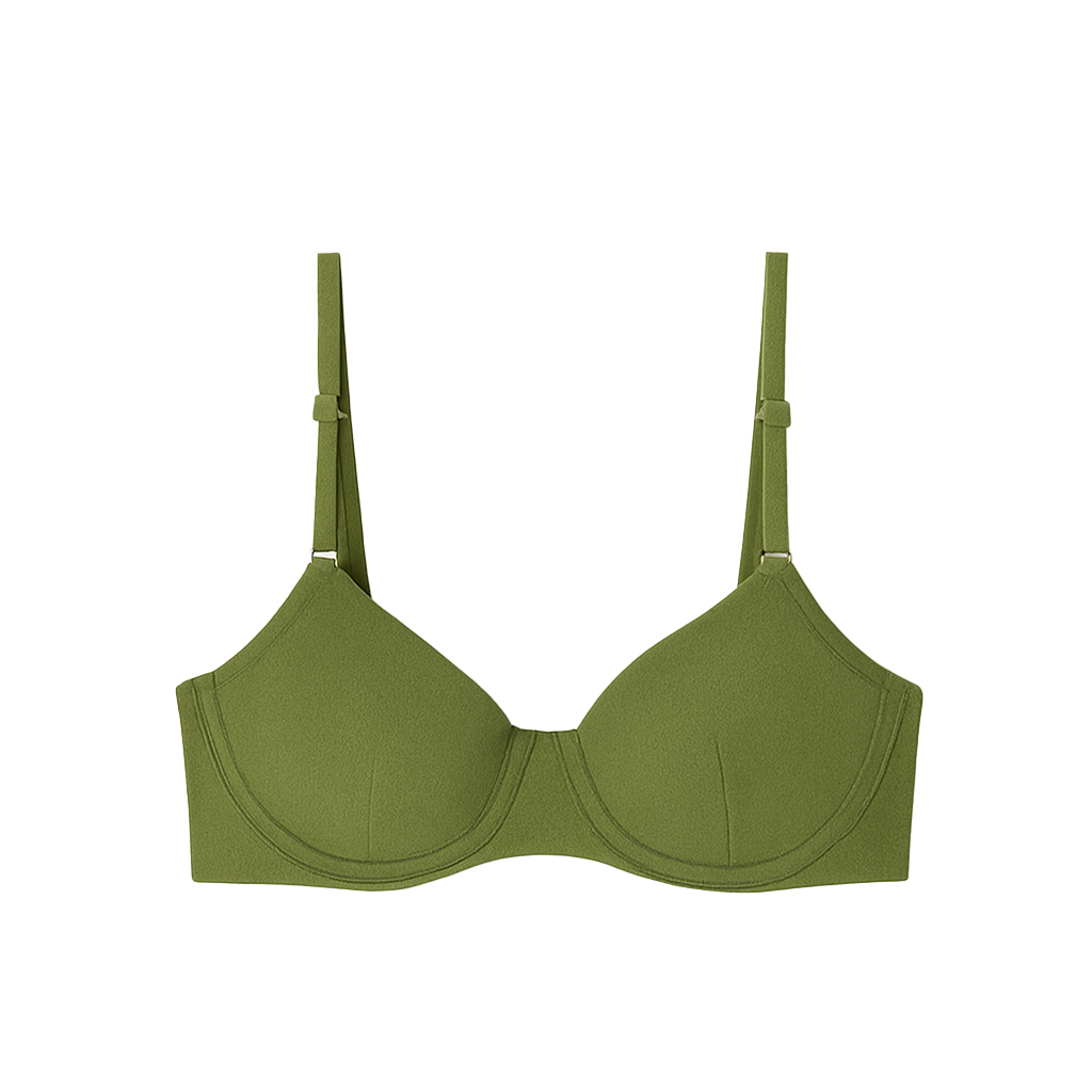 Bikini underwire top green