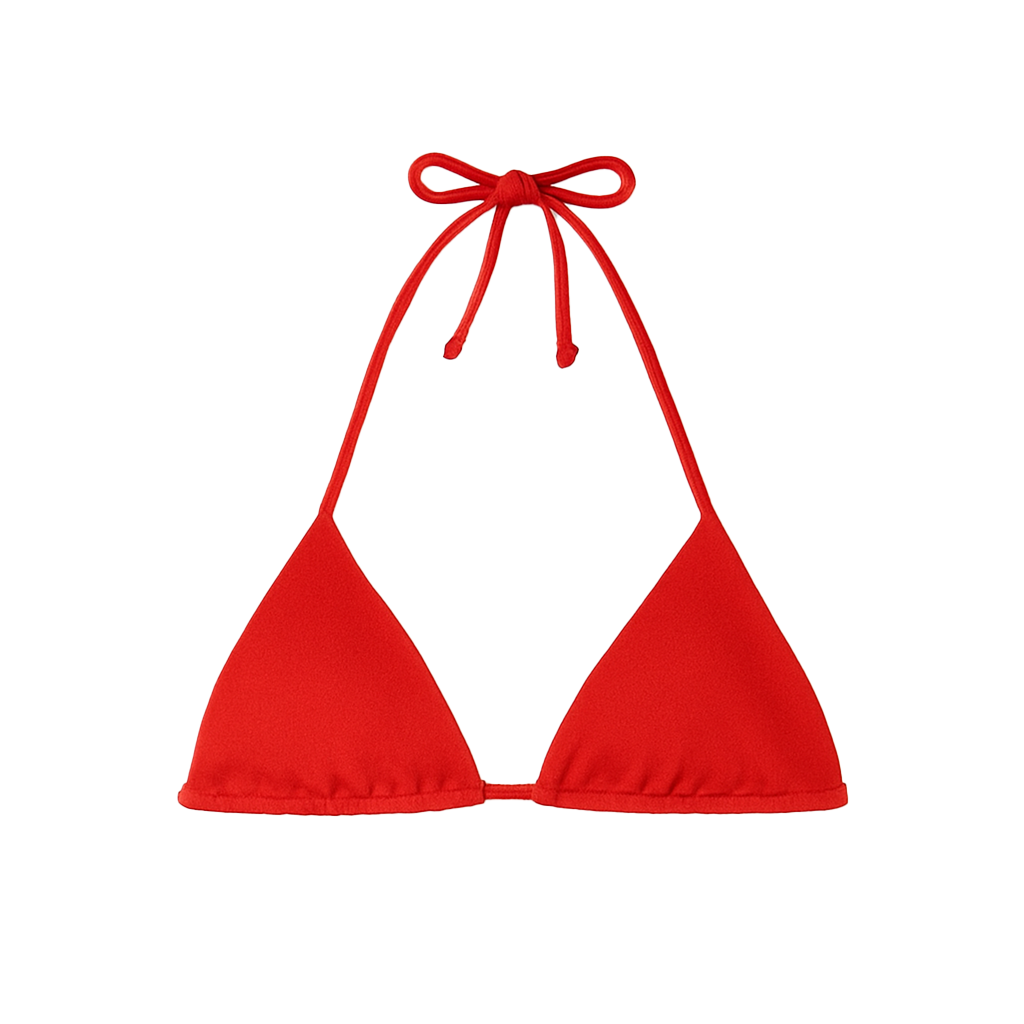 Bikini triangle top red